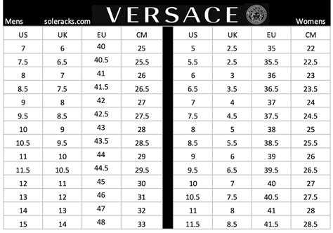 versace clothing size chart|versace size chart uk.